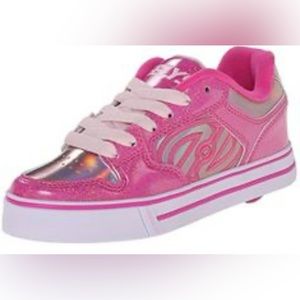 Heelys Girl's Pink Glitter Lace Up Roller Skate Shoes